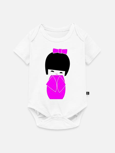 Kokeshi - Body à manches courtes Premium Bébé - blanc