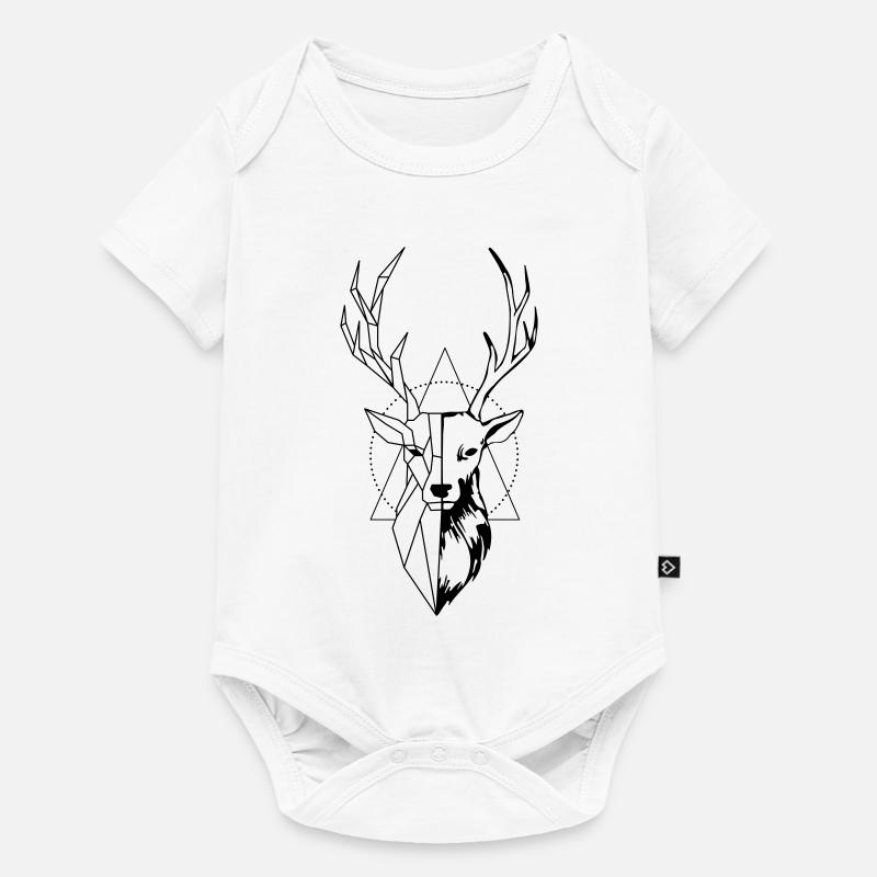 Hirsch - Baby Premium Kurzarmbody - Weiß