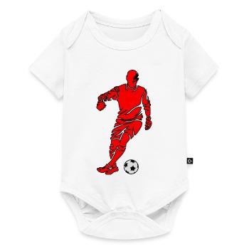 Soccer - Baby Premium Kurzarmbody - Weiß - Vorne