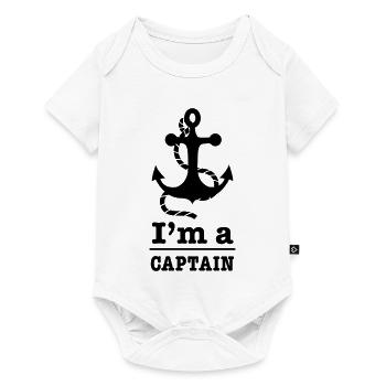 captain Kapitän - Baby Premium Kurzarmbody - Weiß - Vorne
