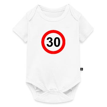 Road sign speed limit 30 - Baby Premium short-sleeve bodysuit - white - Front