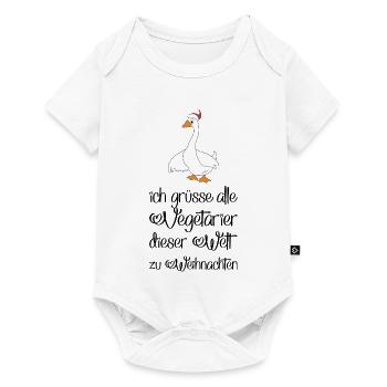 Lustige Geschenke für Vegetarier zu Weihnachten - Baby Premium Kurzarmbody - Weiß - Vorne