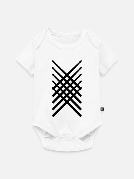 Schlagzeugstöcke - Baby Premium Kurzarmbody - Weiß