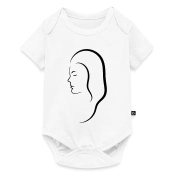 Kopf Frau - Baby Premium Kurzarmbody - Weiß - Vorne