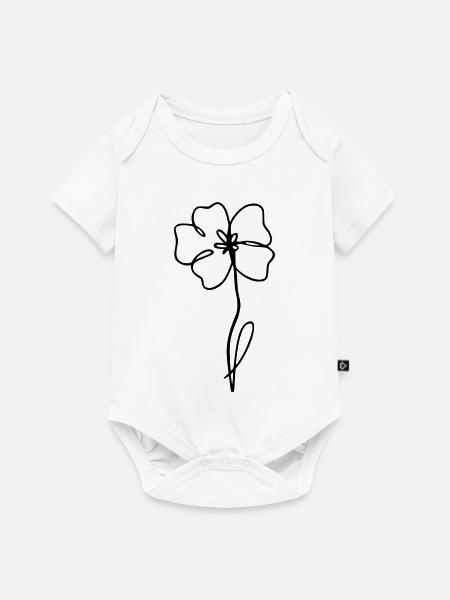 Mohn - Baby Premium Kurzarmbody - Weiß