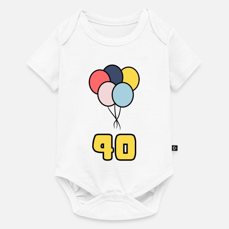 40. 40 ANS. 40e ANNIVERSAIRE. ANNIVERSAIRE 40 ANS. - Body à manches courtes Premium Bébé - blanc