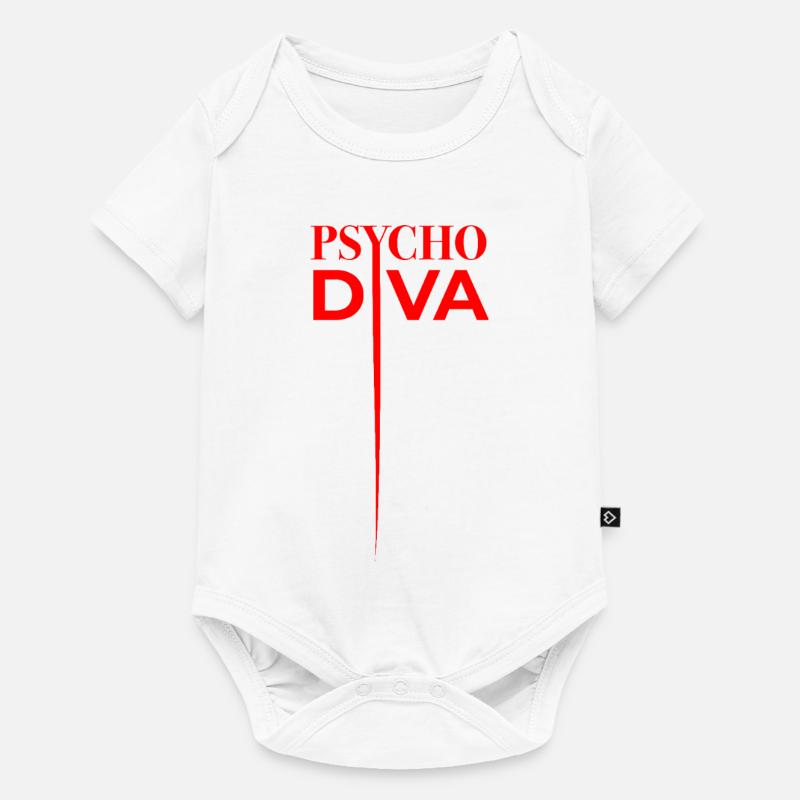Diva Psycho – Sarcasme Sort Rouge - Body à manches courtes Premium Bébé - blanc