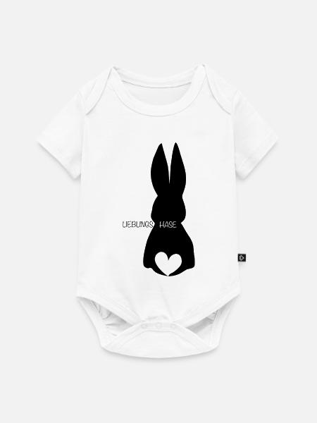 Lieblingshase mit Herz - Baby Premium Kurzarmbody - Weiß