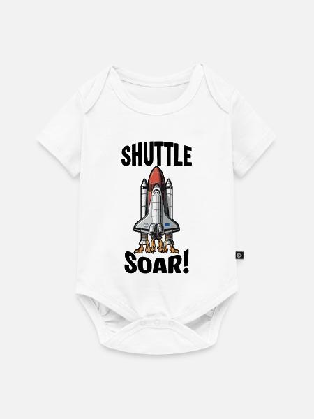Start des Space Shuttle Soar - Baby Premium Kurzarmbody - Weiß