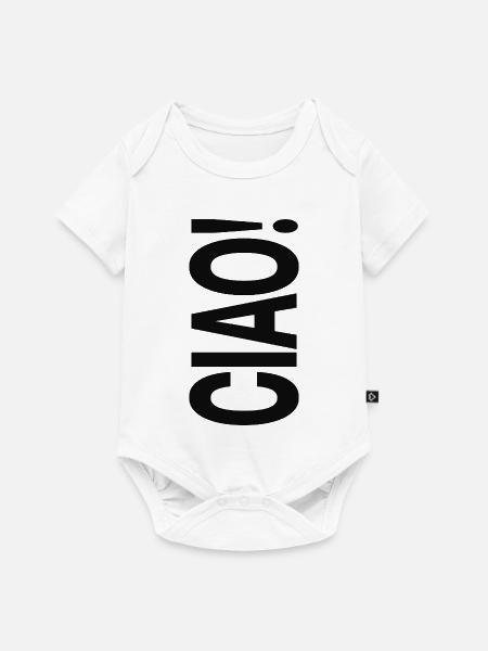 Ciao Typografie Statement Design - Baby Premium Kurzarmbody - Weiß