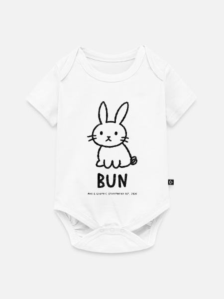Naive Graphic Bun – Front Print - Baby Premium Kurzarmbody - Weiß