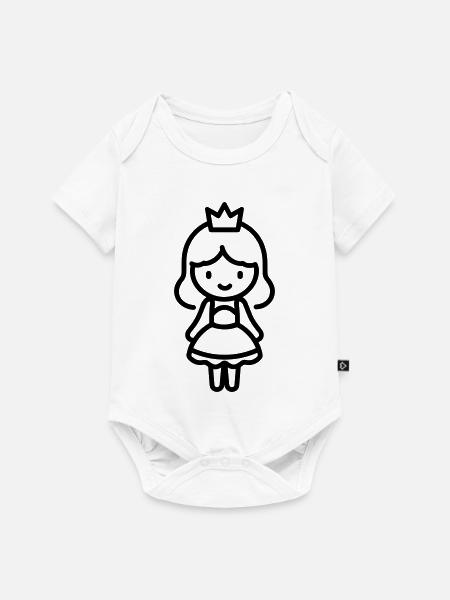 Prinzessin - Baby Premium Kurzarmbody - Weiß