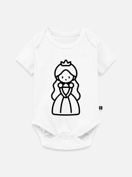 Prinzessin - Baby Premium Kurzarmbody - Weiß