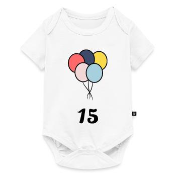 15. 15 YEARS. 15th ANNIVERSARY. 15 YEAR ANNIVERSARY. - Baby Premium short-sleeve bodysuit - white - Front