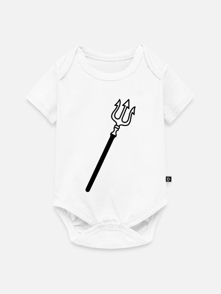 Dreizack - Baby Premium Kurzarmbody - Weiß