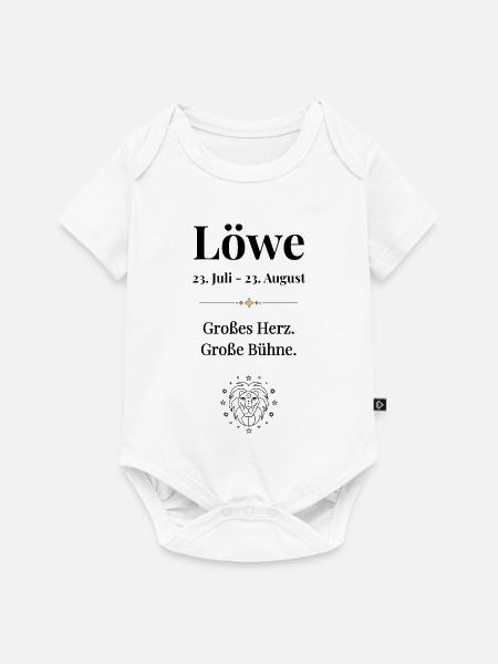 Sternzeichen Löwe - Baby Premium Kurzarmbody - Weiß