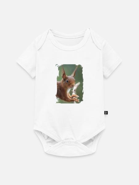 Écureuil roux - Body à manches courtes Premium Bébé - blanc