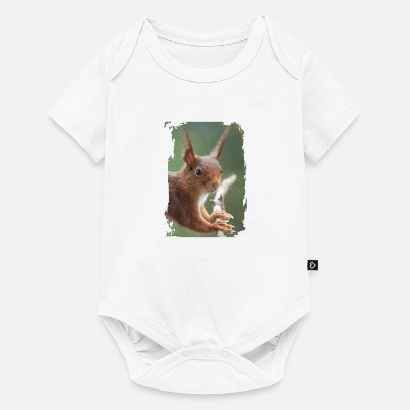 squirrel - Baby Premium short-sleeve bodysuit - white