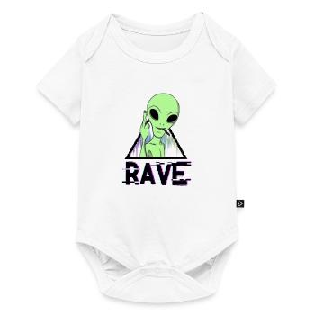 rave alien - Baby Premium short-sleeve bodysuit - white - Front
