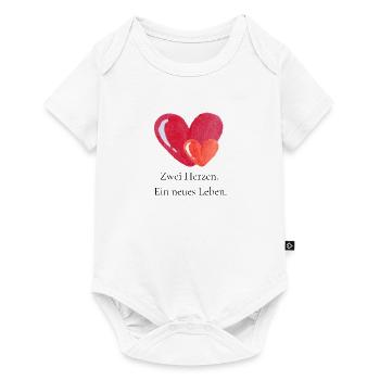 Deux cœurs, un début plein d’amour - Body à manches courtes Premium Bébé - blanc - Devant