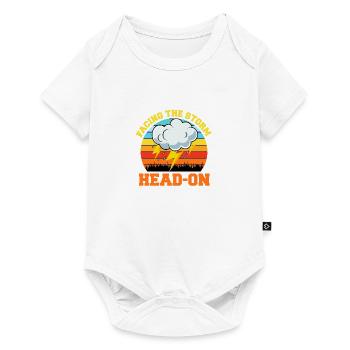 Storm Chasing: Dem Sturm frontal begegnen - Baby Premium Kurzarmbody - Weiß - Vorne