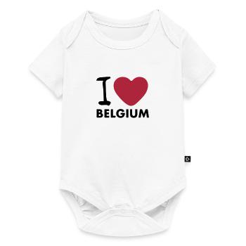 I LOVE BELGIUM - Body à manches courtes Premium Bébé - blanc - Devant