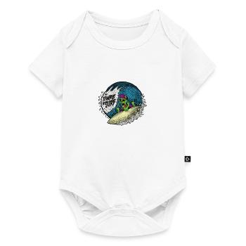 surfing surf skull the temple of surf - Baby Premium short-sleeve bodysuit - white - Front