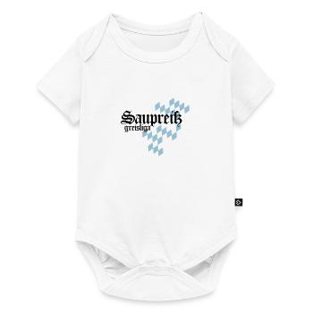 Saupreiß - Baby Premium Kurzarmbody - Weiß - Vorne