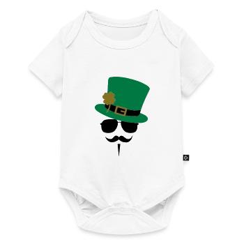 Go Green Moustache - Body à manches courtes Premium Bébé - blanc - Devant