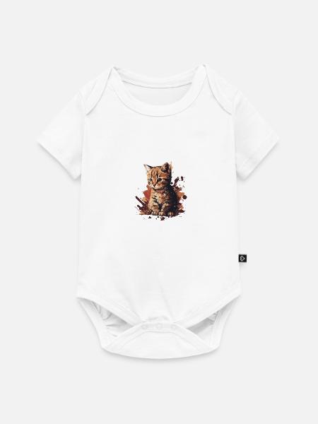 KITTEN - Baby Premium Kurzarmbody - Weiß