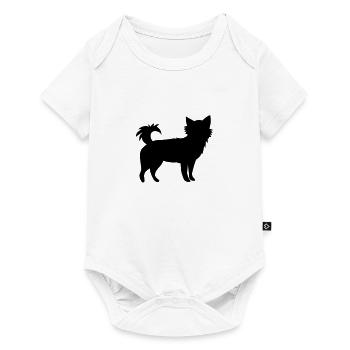 petit chien Chihuahua chiot de petite taille - Body à manches courtes Premium Bébé - blanc - Devant