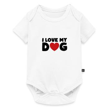 I Love My Dog Heart Love Dogs - Baby Premium short-sleeve bodysuit - white - Front