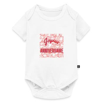 HAPPY BIRTHDAY,JOYEUX ANNIVERSAIRE,ANNIVERSAIRE - Body à manches courtes Premium Bébé - blanc - Devant