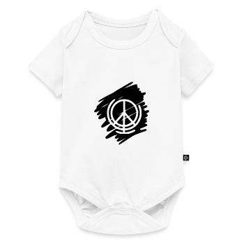 Peace Sign Drawing Peace Sketch black - Baby Premium short-sleeve bodysuit - white - Front