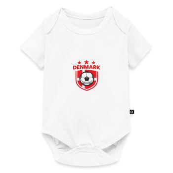 Drapeau de l’équipe du Danemark de football - Body à manches courtes Premium Bébé - blanc - Devant