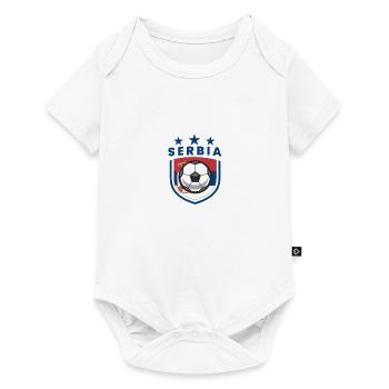 Serbia National Soccer Team Football Flag - Baby Premium short-sleeve bodysuit - white - Front