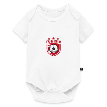 Tunisia National Soccer Team Football Flag - Baby Premium short-sleeve bodysuit - white - Front