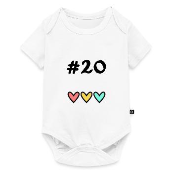 20 ANS. 20e ANNIVERSAIRE. ANNIVERSAIRE 20 ANS. 20 - Body à manches courtes Premium Bébé - blanc - Devant