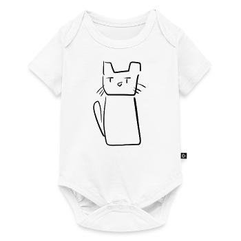 Cat symbol cartoon animal - Baby Premium short-sleeve bodysuit - white - Front