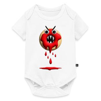 Halloween Donut rot vor Wut. - Baby Premium Kurzarmbody - Weiß - Vorne
