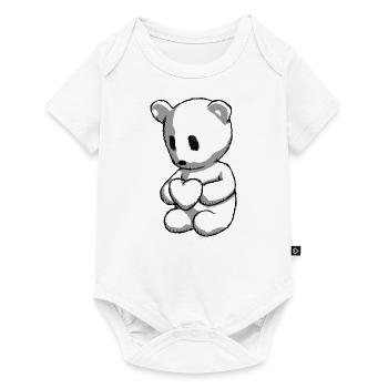 Teddy mit Herz - Baby Premium Kurzarmbody - Weiß - Vorne