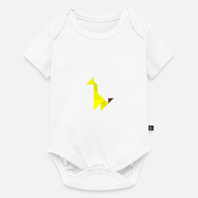 Giraffe - Tangram - Baby Premium Kurzarmbody - Weiß
