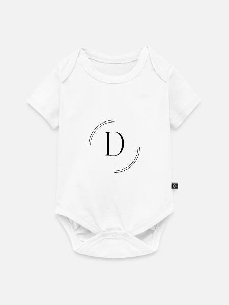 Buchstabe D - Baby Premium Kurzarmbody - Weiß