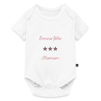 MAMAN. FÊTE DES MÈRES. BONNE FÊTE MAMAN - Body à manches courtes Premium Bébé - blanc - Devant