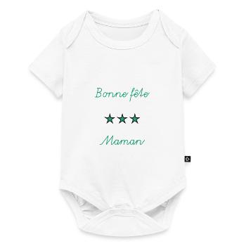 MAMAN. FÊTE DES MÈRES. BONNE FÊTE MAMAN - Body à manches courtes Premium Bébé - blanc - Devant