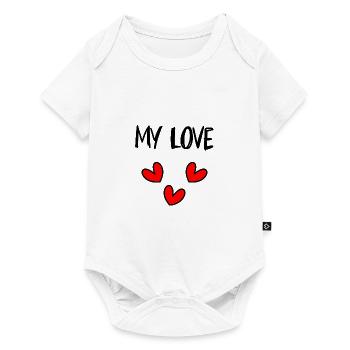 VALENTINE'S DAY. Bachelorette party. I LOVE YOU. I LOVE YOU. LOVE - Baby Premium short-sleeve bodysuit - white - Front