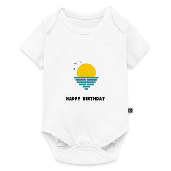ALLES GUTE ZUM GEBURTSTAG. ALLES GUTE ZUM GEBURTSTAG. JAHRESTAG. - Baby Premium Kurzarmbody - Weiß - Vorne