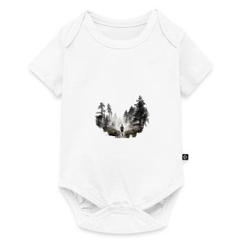 Courez avec style : votre t-shirt de jogging parfait - Body à manches courtes Premium Bébé - blanc - Devant
