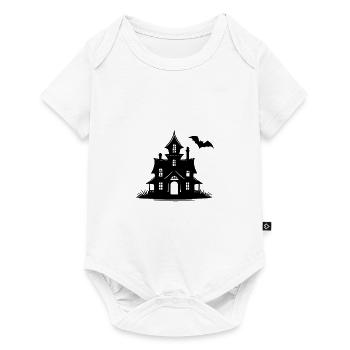 Unheimliches Spukhaus Kinder Halloween Style - Baby Premium Kurzarmbody - Weiß - Vorne
