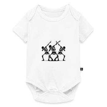 Dabbing Halloween Skeletons Group Party - Baby Premium short-sleeve bodysuit - white - Front